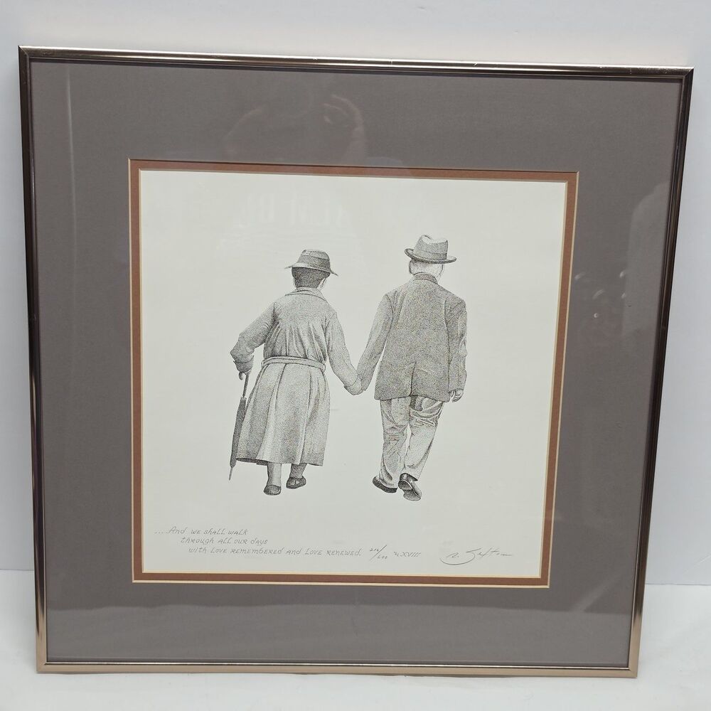 Robert Sexton 'The Vow Signed Limited Edition Print Elderly Couple Holding Hand